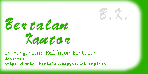 bertalan kantor business card